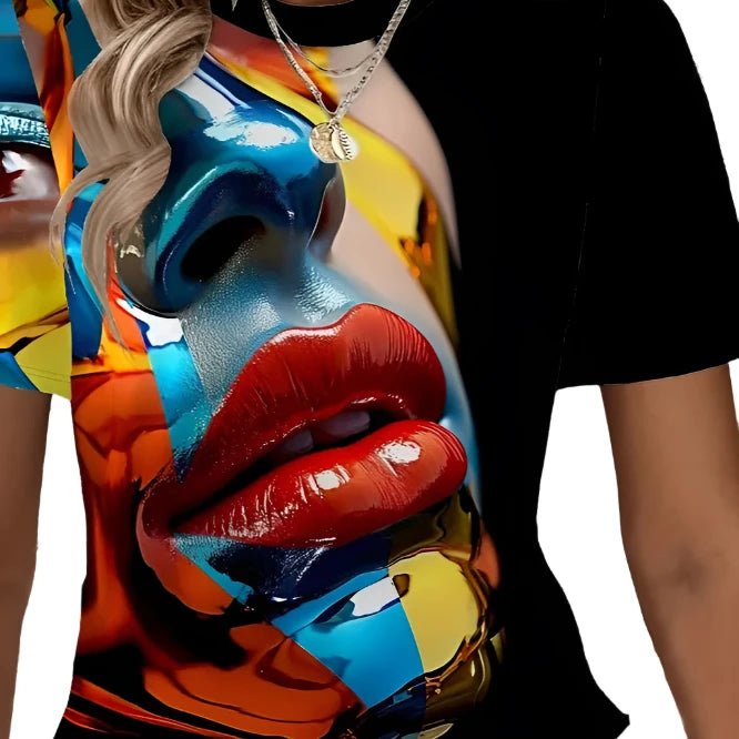 Graphic Vibrant Short Sleeve T - shirts - House of FaSHUN by Shun Melson