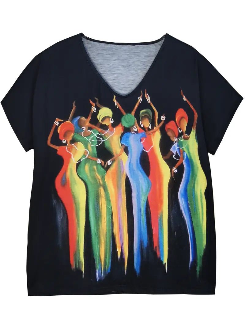 Graphic Vibrant Short Sleeve T - shirts - House of FaSHUN by Shun Melson