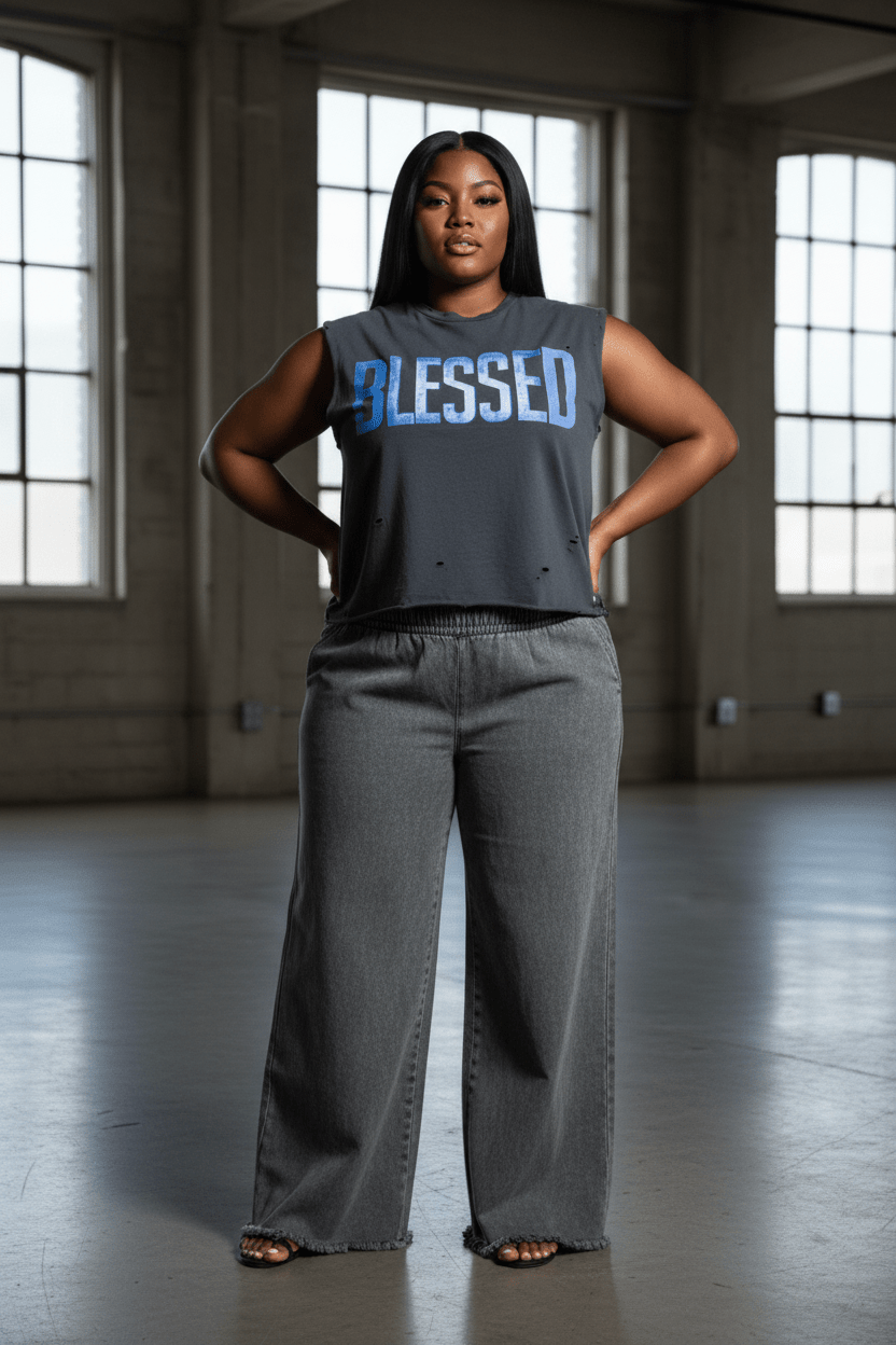 Grey Vintage Washed Pants - House of FaSHUN by Shun Melson