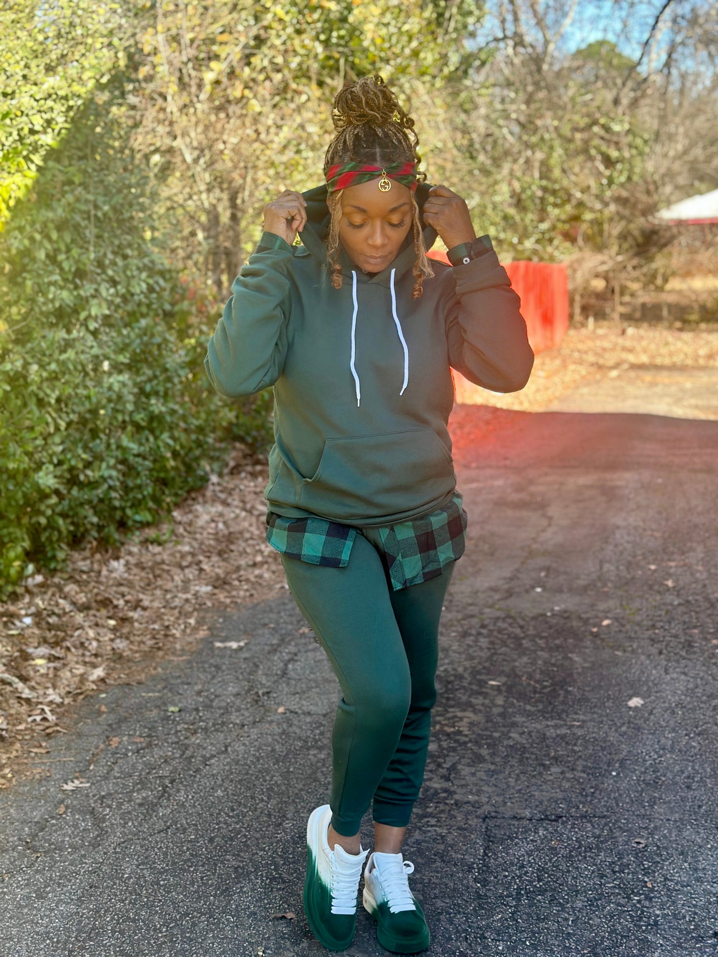 Women s White String Hoodie