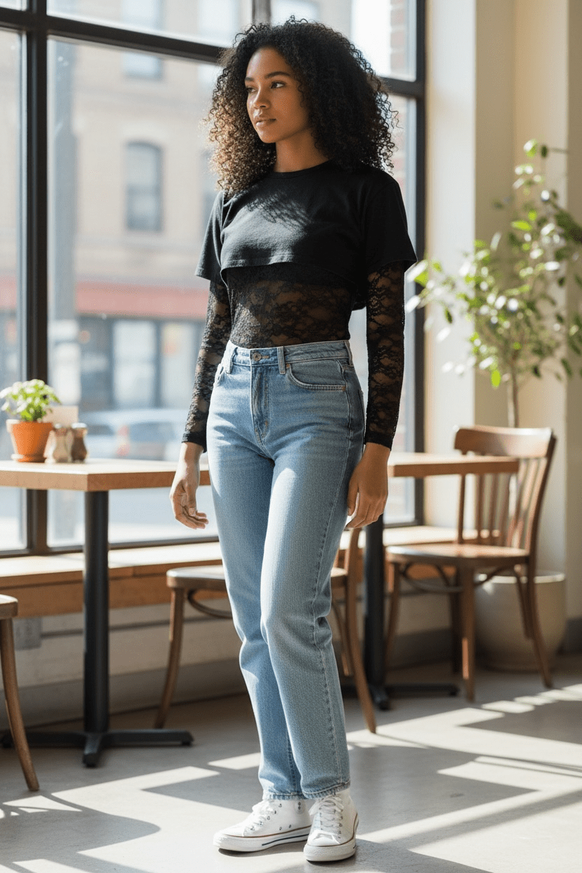 Lace Tee Bodysuit - House of FaSHUN by Shun Melson