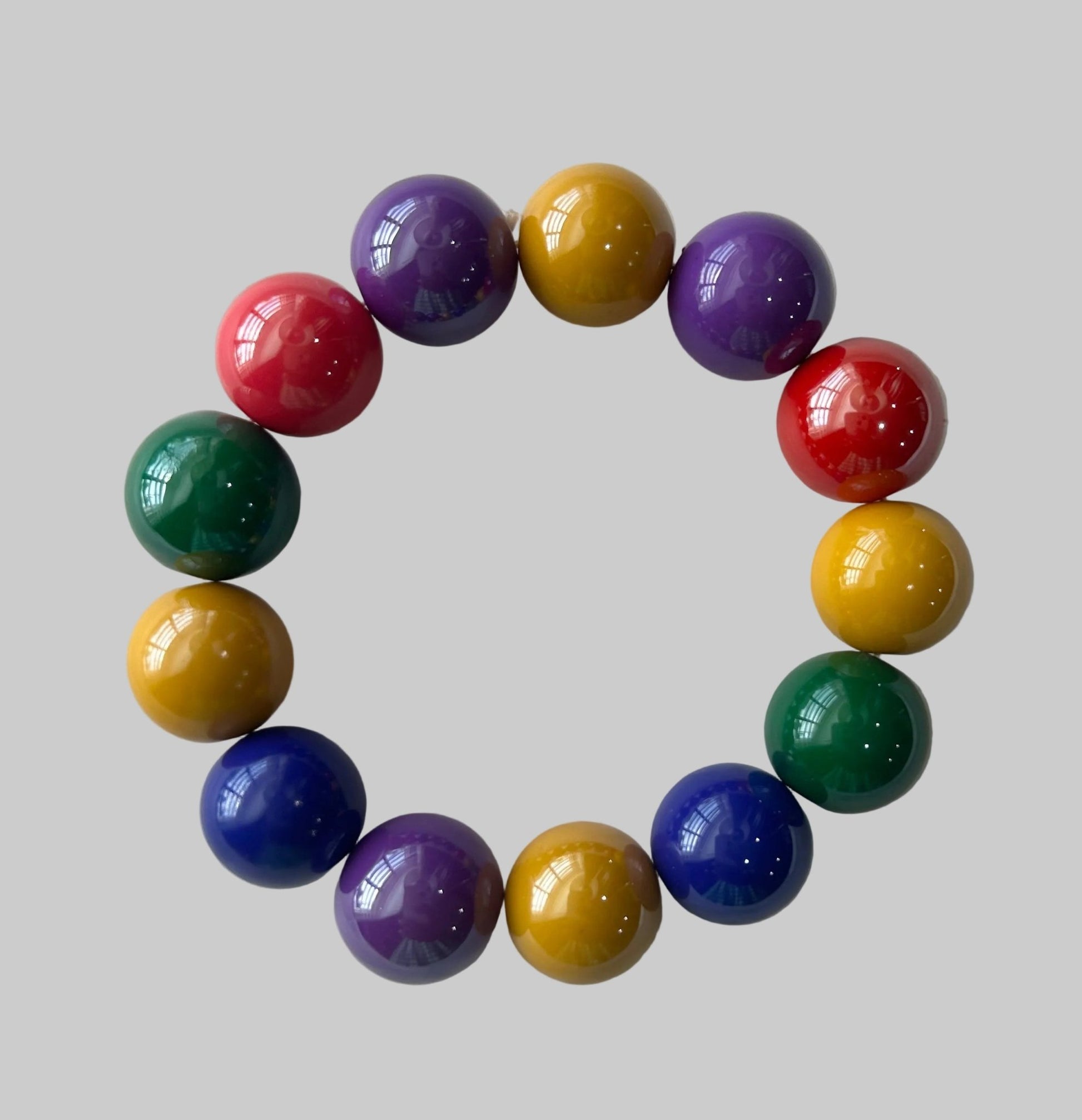 Large Ball Bead Stretch Bracelet - House of FaSHUN by Shun Melson