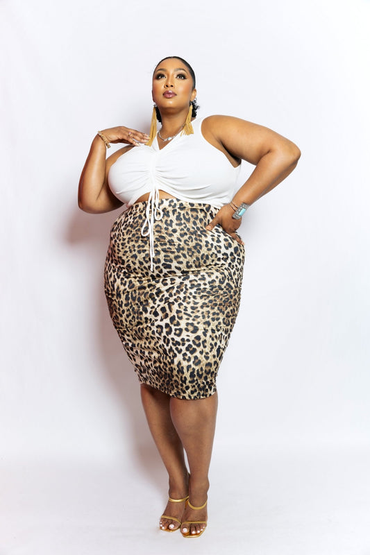 Leopard Print Skirt - House of FaSHUN by Shun Melson