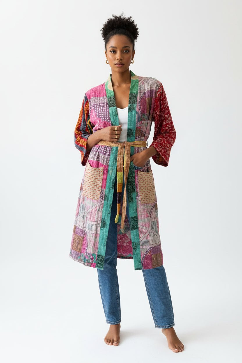 Multi Pattern Short Duster - House of FaSHUN by Shun Melson