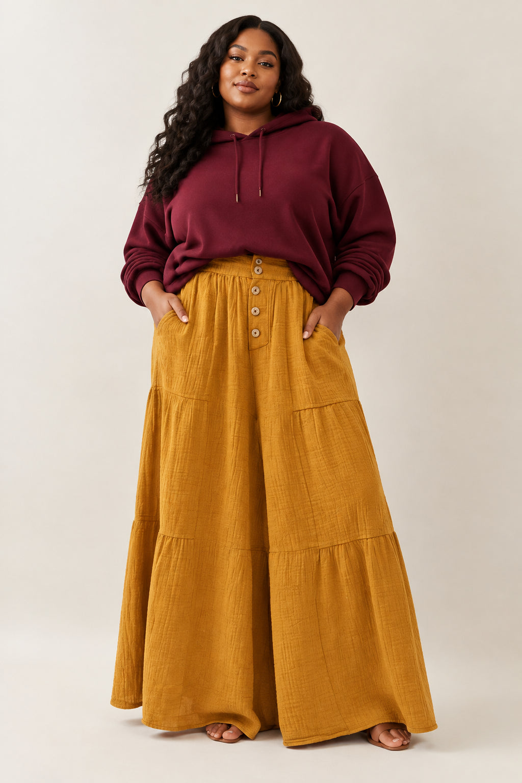 Mustard Tiered Pant