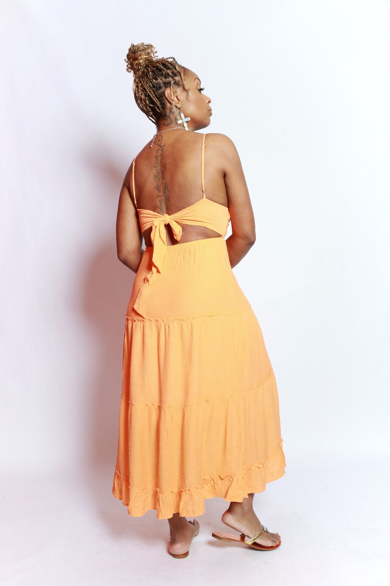 My Summer Time Back Tie Dress - House of FaSHUN by Shun Melson