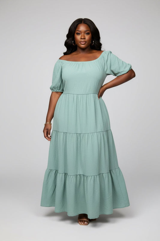 Neutral Shades Maxi Dress - House of FaSHUN by Shun Melson