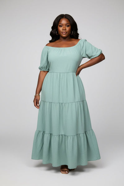 Neutral Shades Maxi Dress | House of FaSHUN Sage / M Neutral Shades Maxi Dress | House of FaSHUN Sage / M