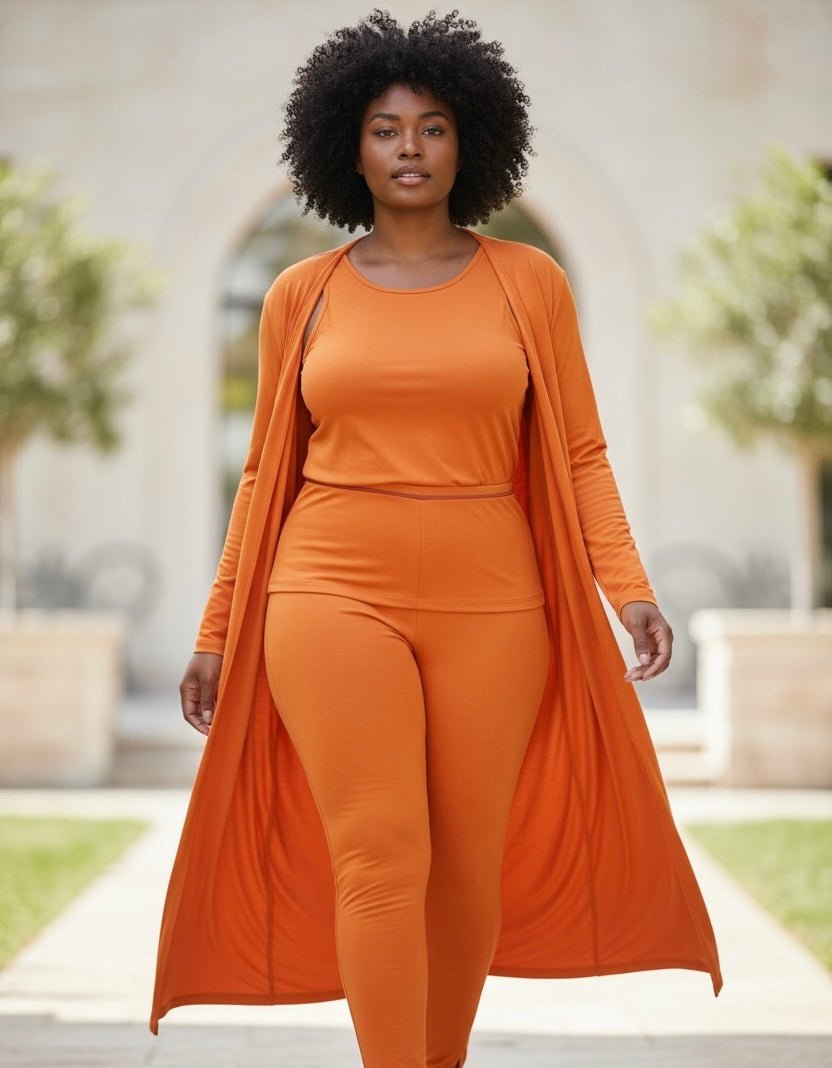 Orange 3 Piece Set - House of FaSHUN by Shun Melson