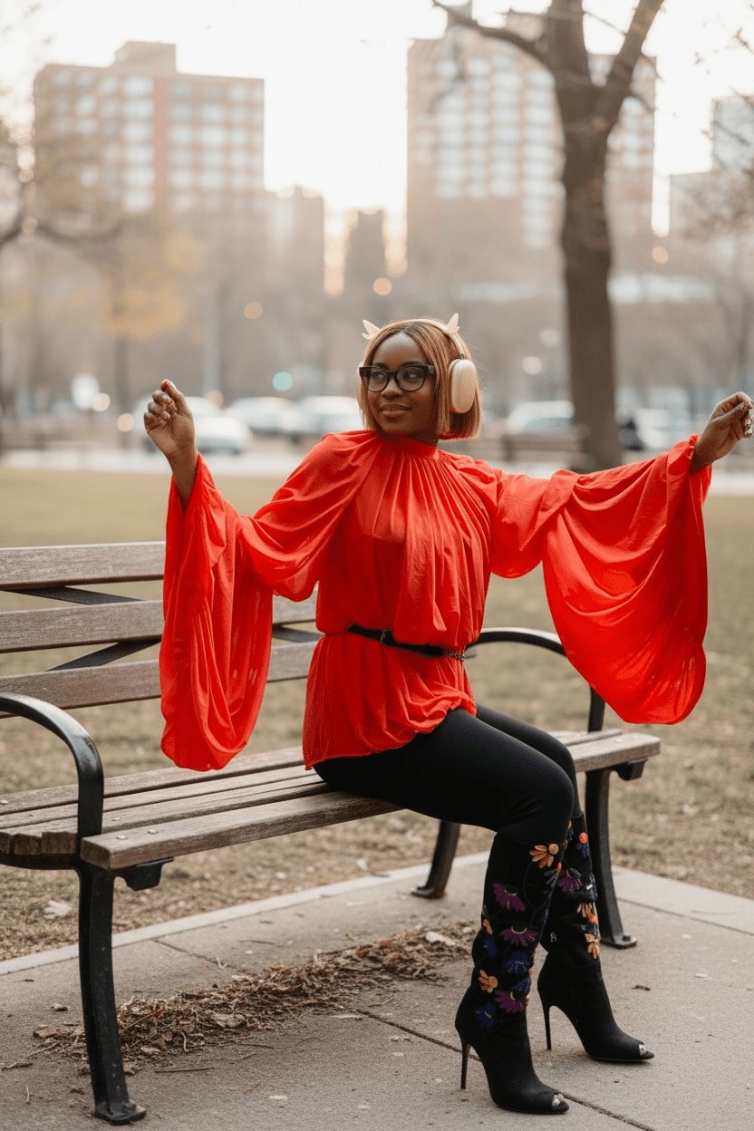 Orange Romper Jumper - House of FaSHUN by Shun Melson