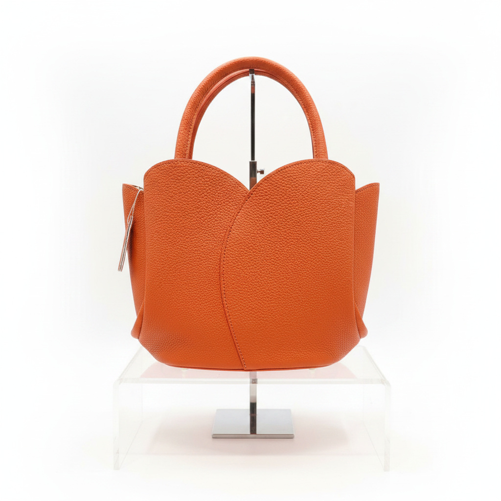 Orange Scallop Tote