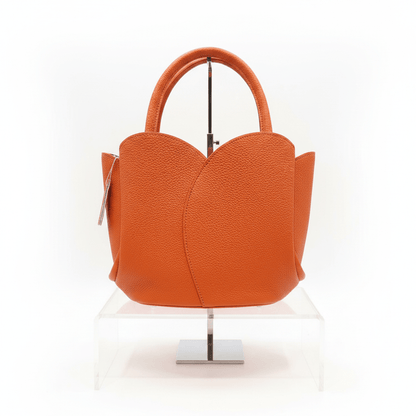 Orange Scalloped Tulip Basket Bag - House of FaSHUN by Shun Melson