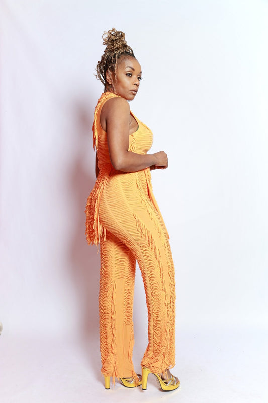 Orange Shredded Set - House of FaSHUN by Shun Melson