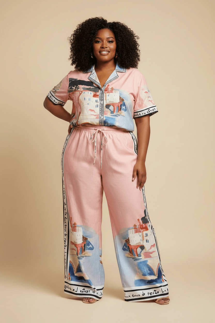 Pattern Pant Set - House of FaSHUN by Shun Melson