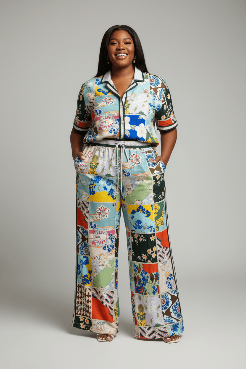 Pattern Pant Set - House of FaSHUN by Shun Melson