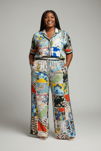 Pattern Pant Set - House of FaSHUN by Shun Melson