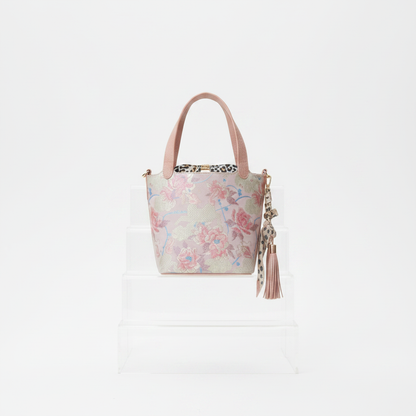 Pink Floral Dragon Bucket Bag