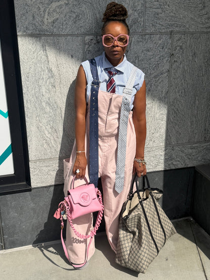 Pink Tie Overalls - House of FaSHUN by Shun Melson
