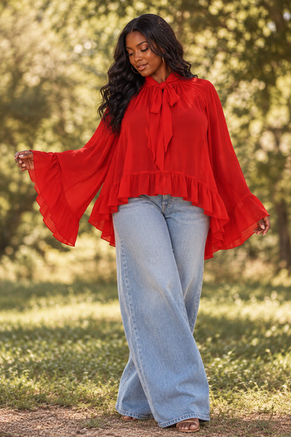Flowy Bow Blouse