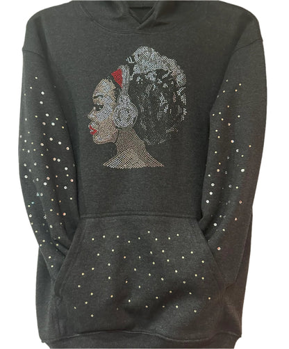 Rhinestone Girl Sweatshirt/Hoodie - House of FaSHUN by Shun Melson