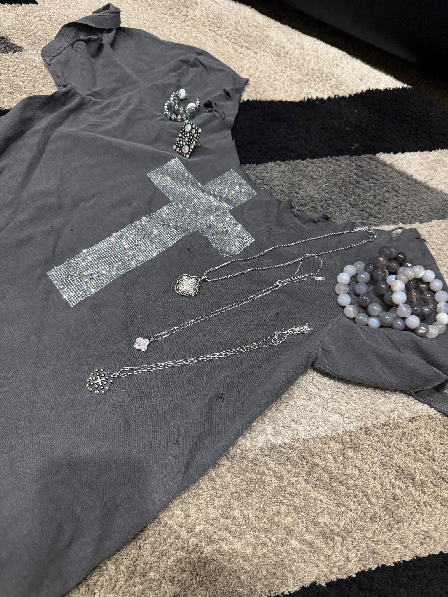 Rhinestone Graphic Tee - House of FaSHUN by Shun Melson