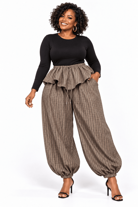 Ruffle Balloon Harem Pants - House of FaSHUN by Shun Melson