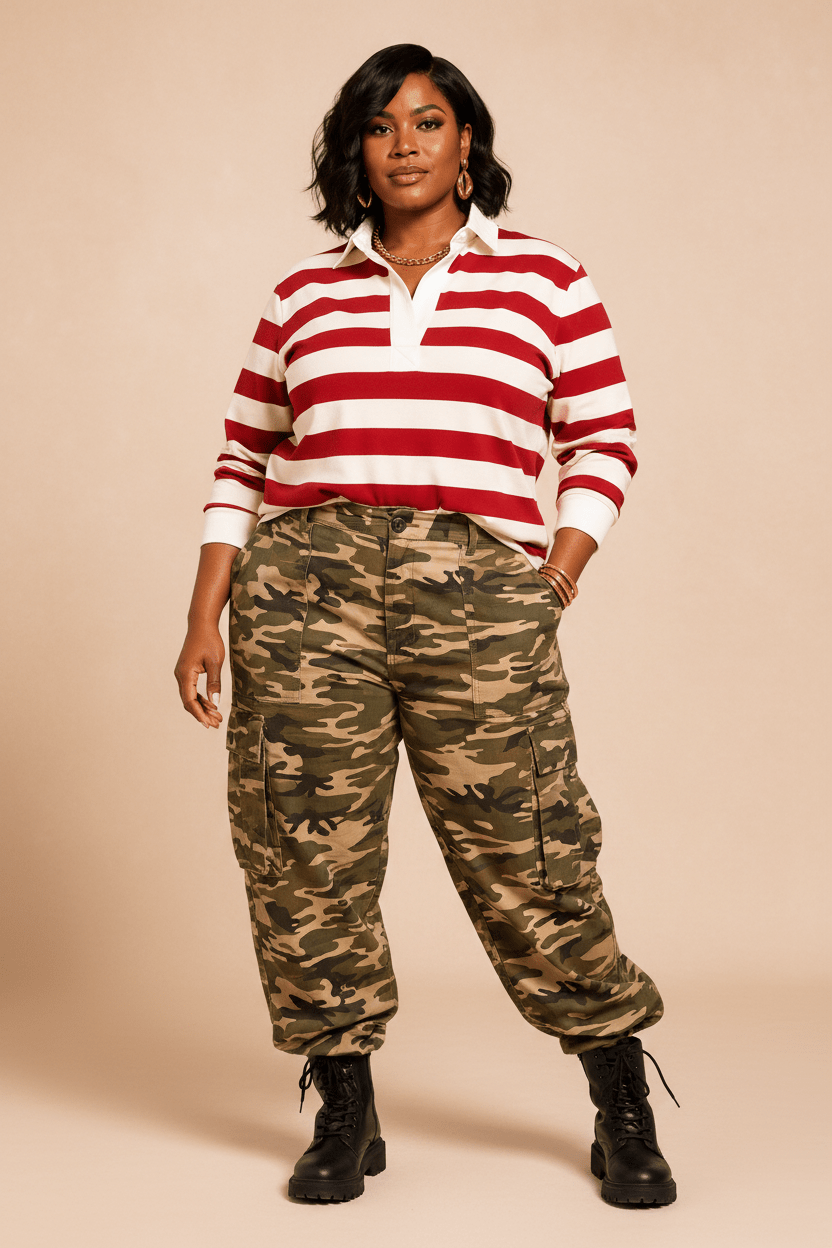 Rugby Red Stripe Polo Shirt - House of FaSHUN by Shun Melson