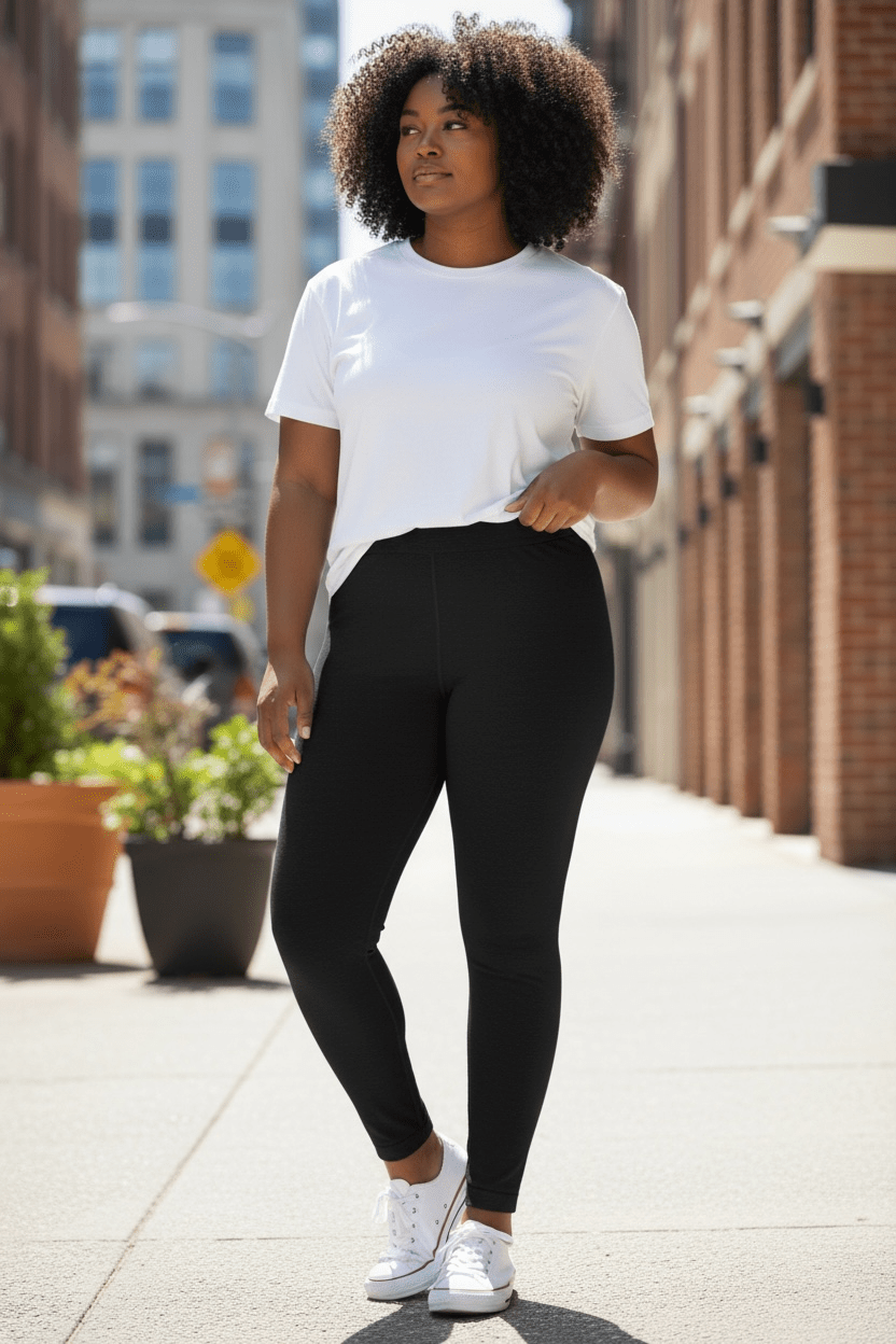 Solid brushed Leggings - House of FaSHUN by Shun Melson