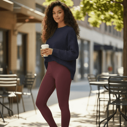 Solid brushed Leggings - House of FaSHUN by Shun Melson