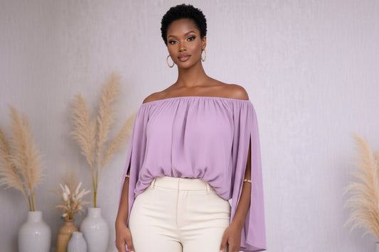 Split Sleeve Flowy Blouse - House of FaSHUN by Shun Melson