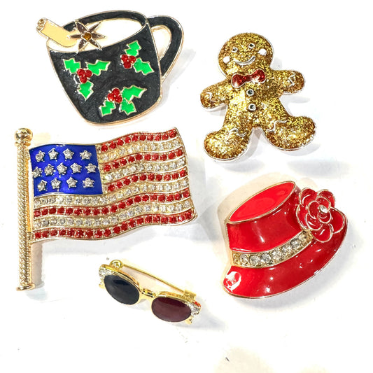 Stylish Lifestyle & Travel Holiday Brooch Pins - House of FaSHUN by Shun Melson