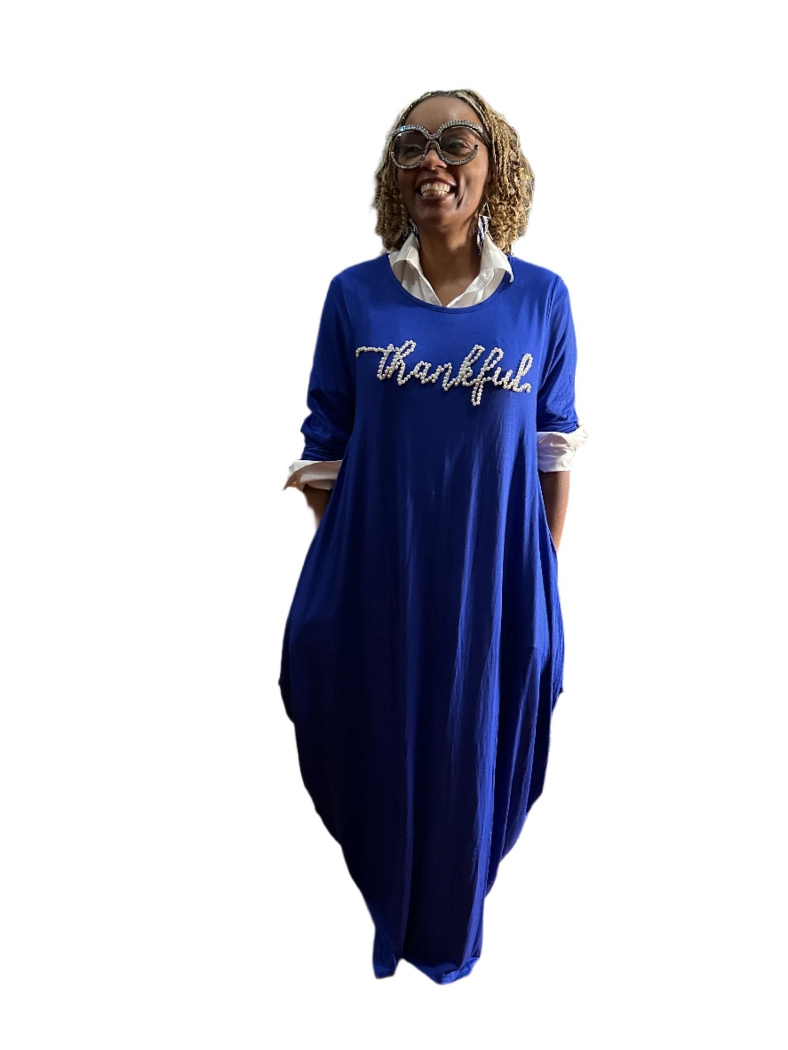 THANKFUL Tunic Dress - House of FaSHUN by Shun Melson