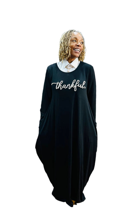 THANKFUL Tunic Dress - House of FaSHUN by Shun Melson