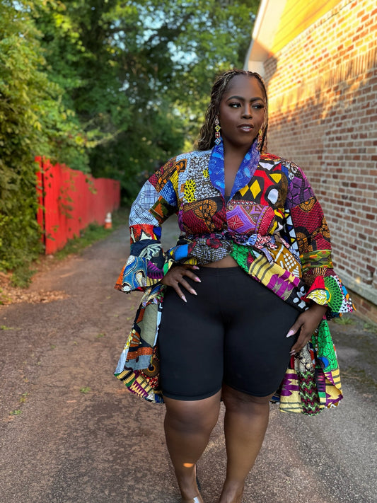 The Patchwork Hi Lo Jacket - House of FaSHUN by Shun Melson