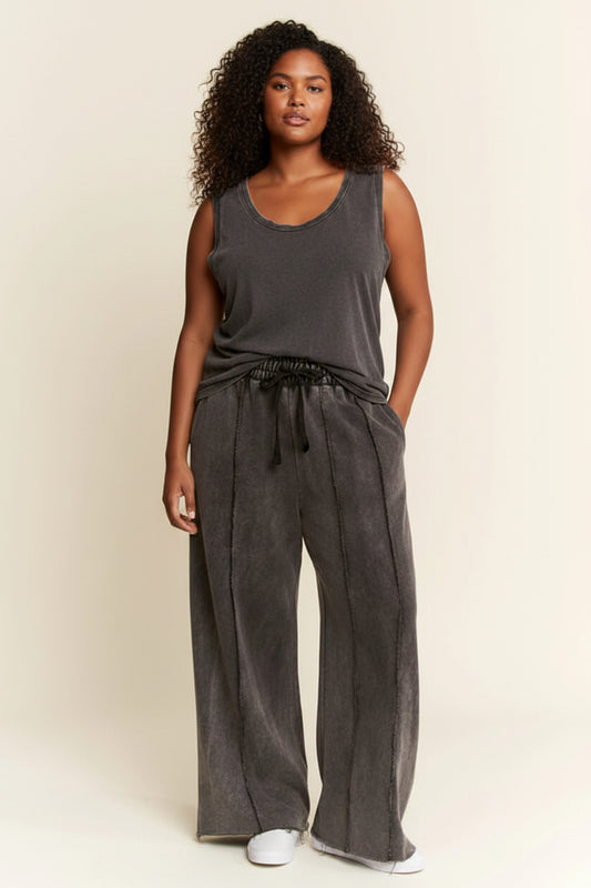 Grey Vintage Washed Pants