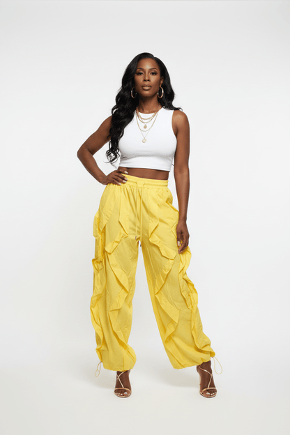 Wavy Ruffle Pants - House of FaSHUN by Shun Melson