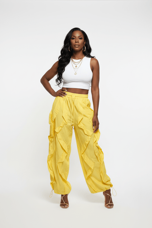Wavy Ruffle Pants - House of FaSHUN by Shun Melson