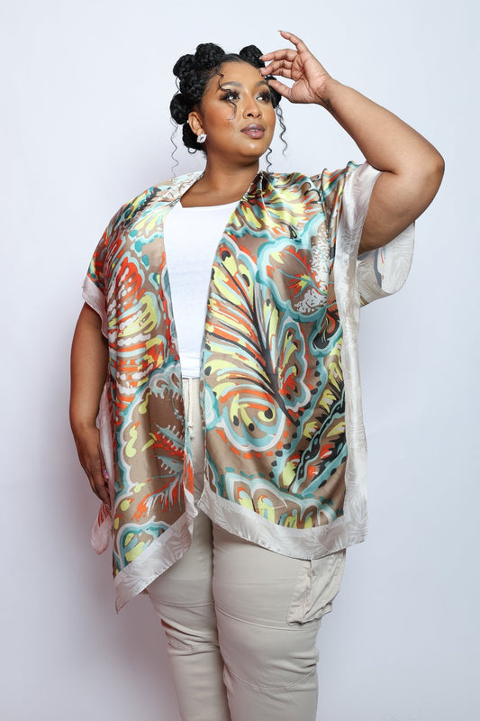Women's Multi Color Shawl - House of FaSHUN by Shun Melson