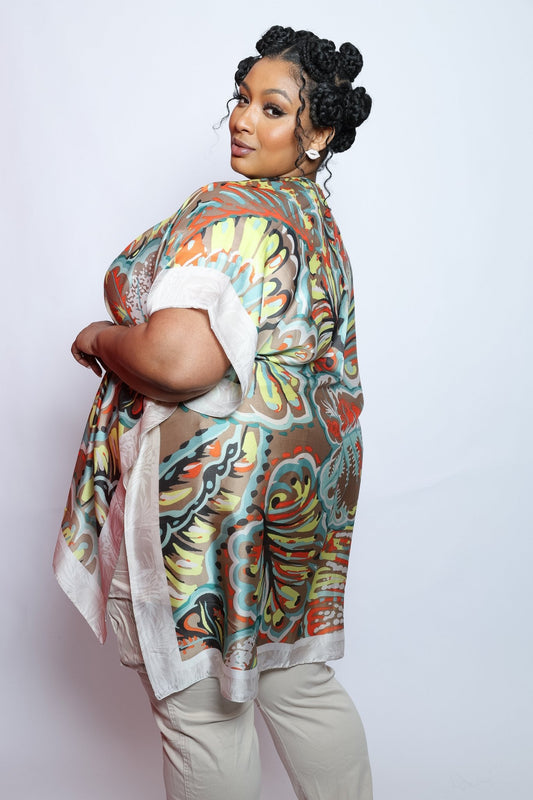 Women's Multi Color Shawl - House of FaSHUN by Shun Melson