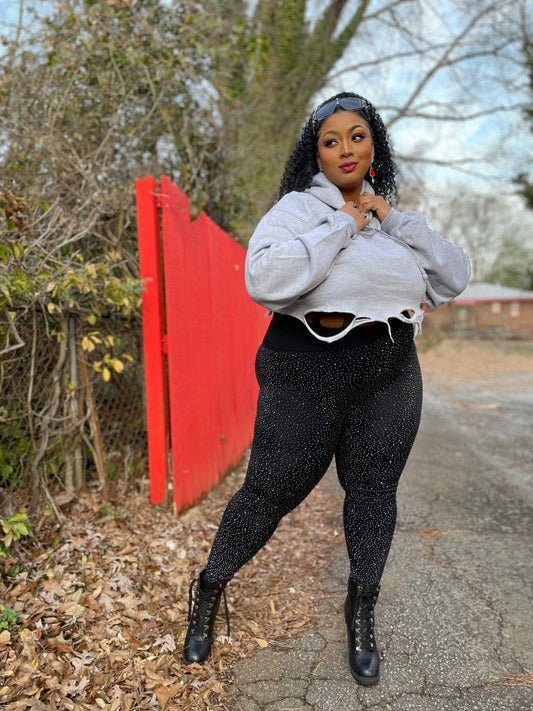 Rhinestone Leggings Leggings Shun Melson Plus