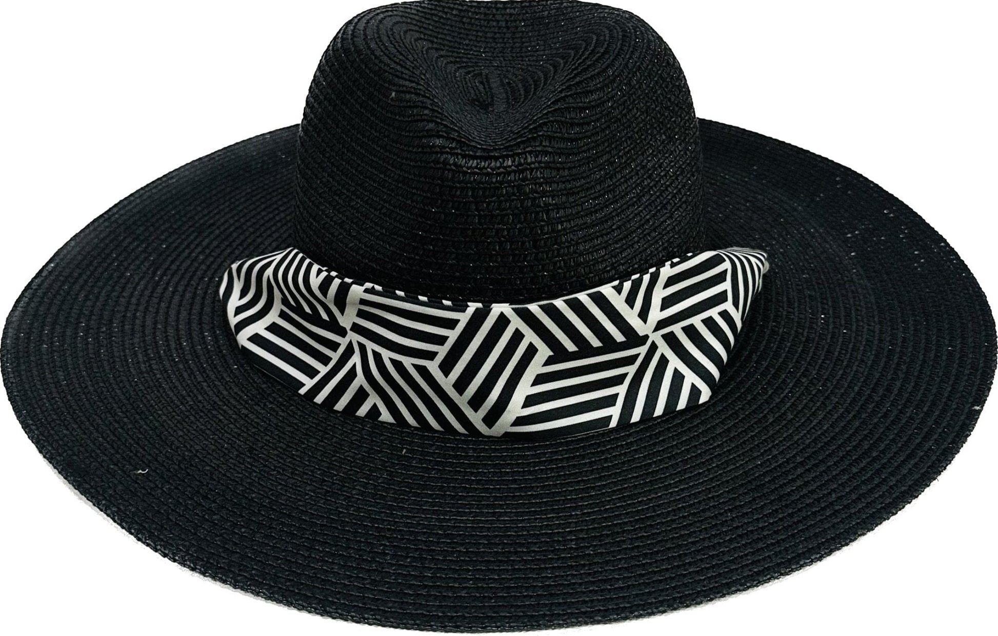 Spring & Summer FaShun Hats Hats Shun Melson Black Fedora/Scarf 